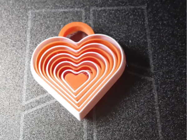Porte-clés fidget cœur Saint-Valentin