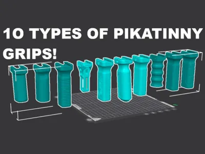 PIKATINNY GRIPS COLLECTION (10 GRIPS)