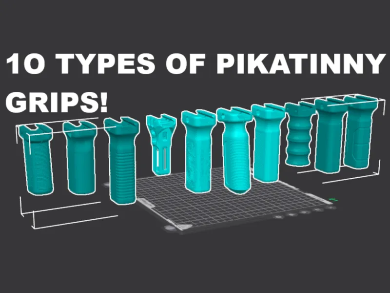 PIKATINNY GRIPS COLLECTION (10 GRIPS)