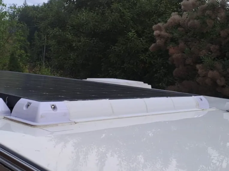 Diffuser for solar panel on caravan