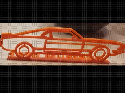 1970 Mustang silhouette/outline *with stand