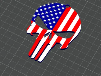 american flag punisher skull keychain unneeded AMS