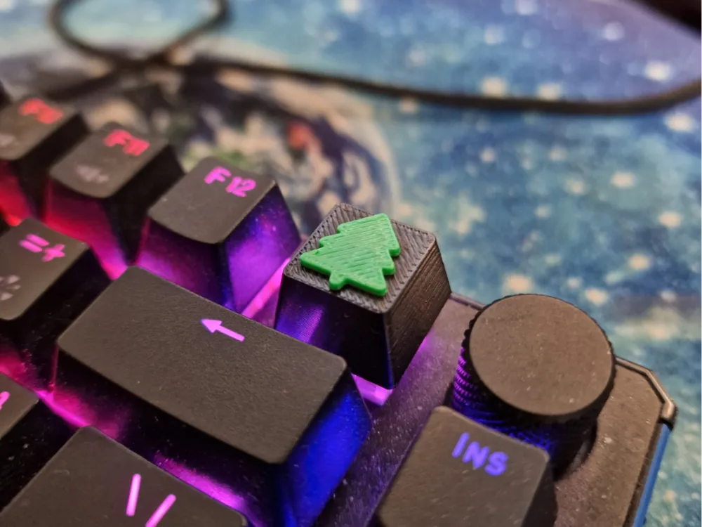 Tree Design Keycaps Christmas Tree Keycap by Q1000Q MakerWorld: Download Free 3D Models