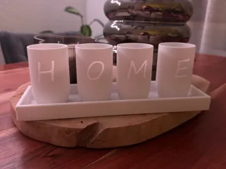 LED-Kerzenlichthalter "HOME"