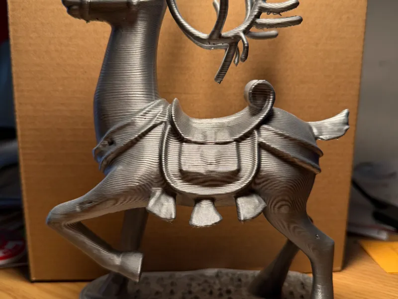 Christmas Reindeer PLA basic with PLG HF supports.