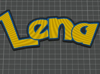 Namensschild Lena in Pokémon Style