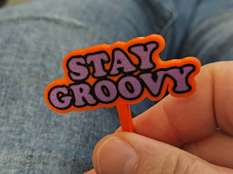Stay Groovy cupcake topper - Cake