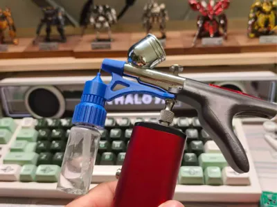 No-clean airbrush modification stand for 130 airbrush