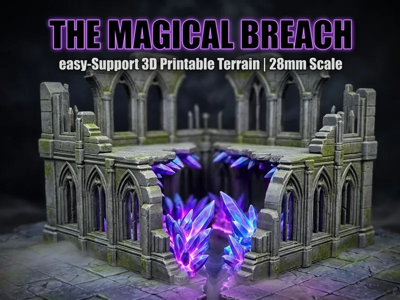 The Crystal Breach: Ruined Gothic Cathedral