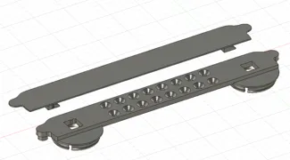 Ikea door connector using UTRUSTA-hinge hole