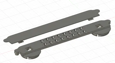 Ikea door connector using UTRUSTA-hinge hole
