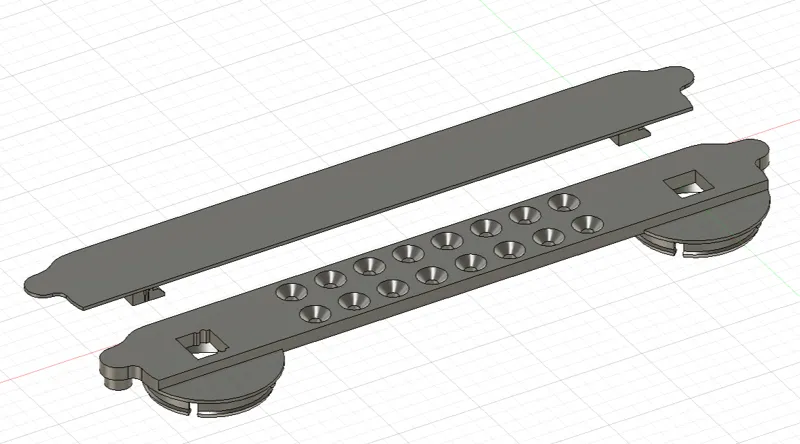 Ikea door connector using UTRUSTA-hinge hole