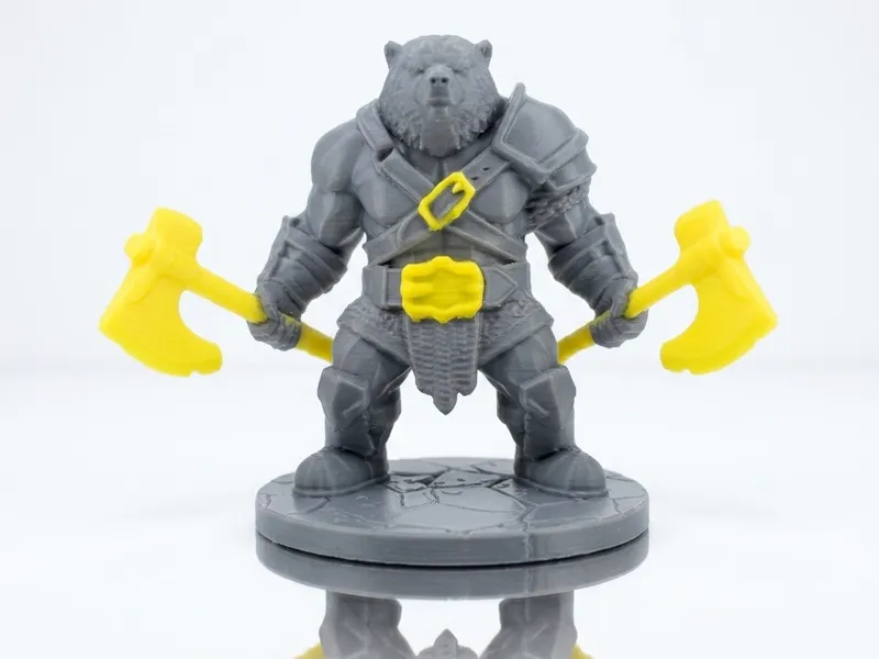 Armored Bear Berserker with Dual Axes