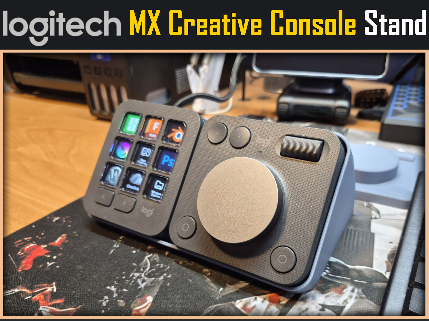 Steep Angle Logitech MX Creative Console Stand