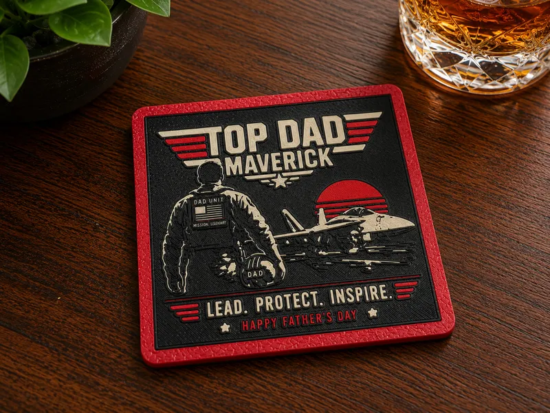 TOP DAD - Father's Day Edition Coaster