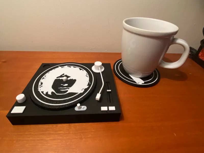 Jim Morrison of The Doors Record Style Coaster