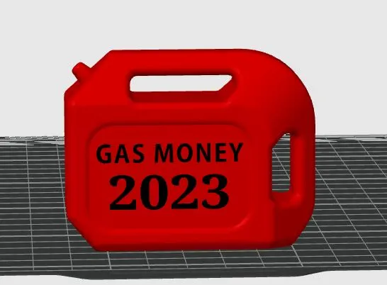 Multi color gas can 2023 Christmas ornament