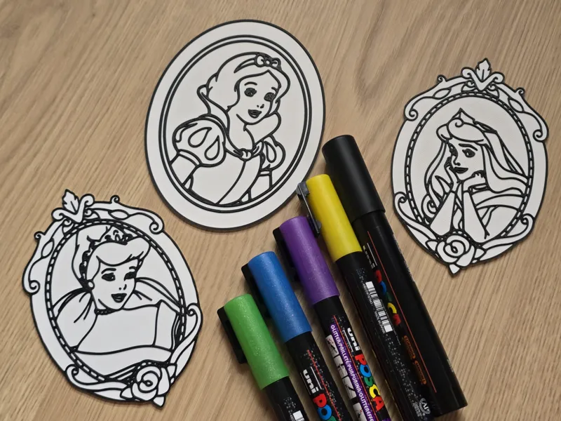 Coloring Baroque Frame Princess Fantasy Paint Set