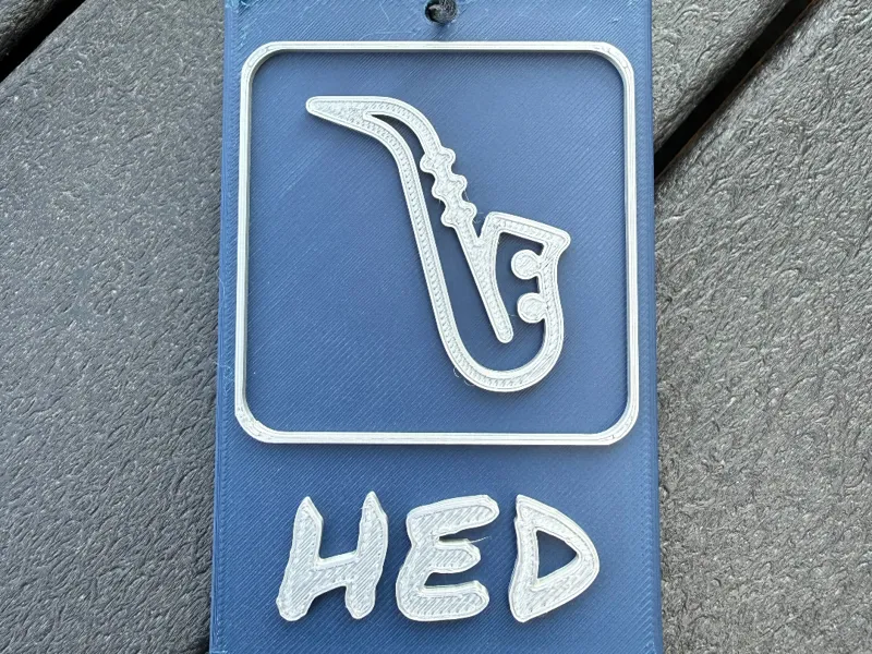 Customizable Saxophone Case Tag