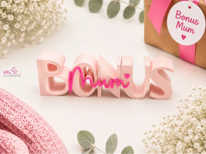 Schriftzug Bonus Mum ♡