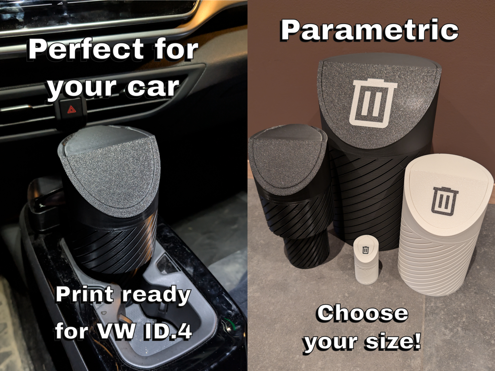 Parametric Flip-Top Thrash Can