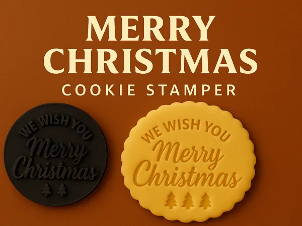 Tampon et emporte-pièce biscuits de Noël