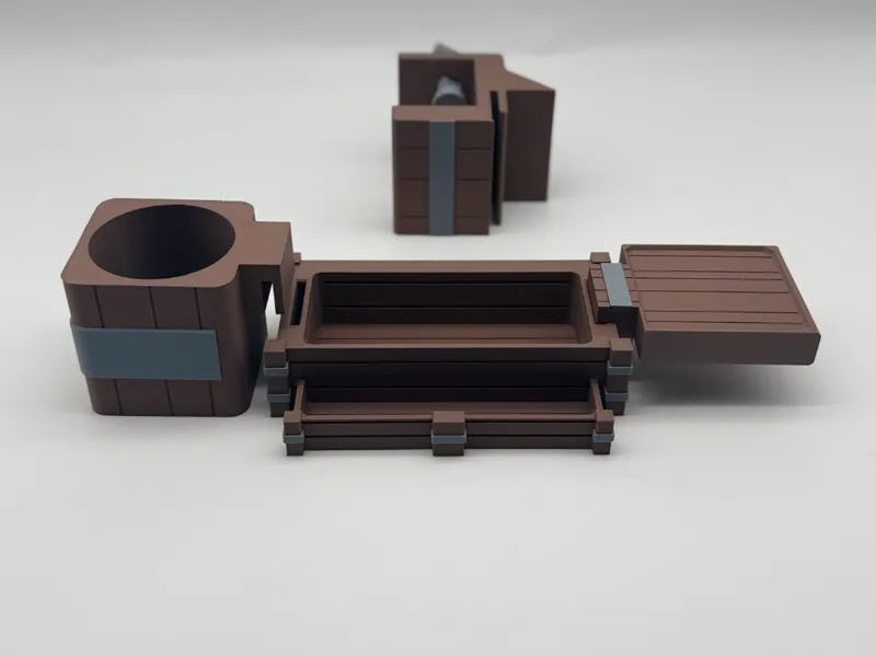 Wood Themed Dice Tray and Table Clamp System
