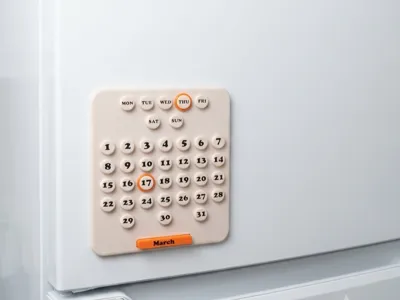 Perpetual Calendar Fridge Magnet (English and Spanish)