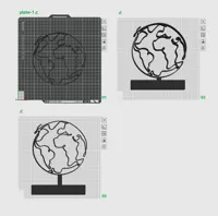 Globe linéaire du monde avec socle — photo 3
