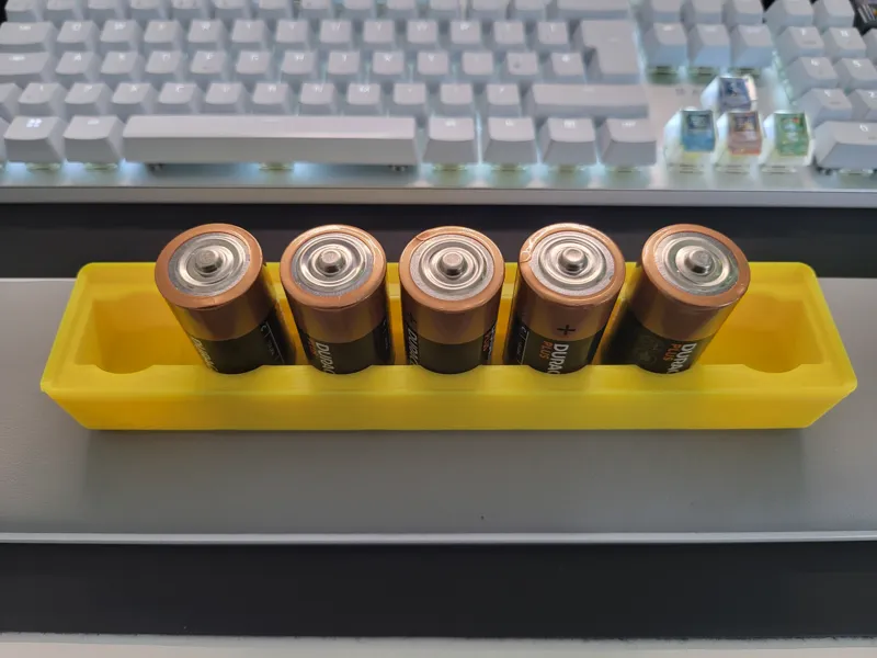 Gridfinity (Griddex) - C Battery Holder 5x1