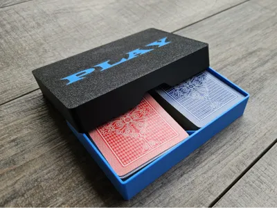 Two-Compartment Card Holder for Business Cards