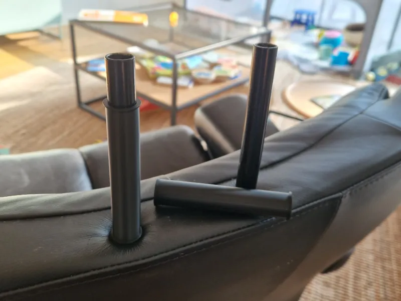 Stressless Headrest Holder (clip-on and tubes)