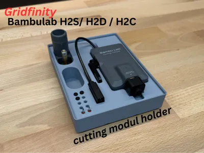 Bambulab H2 cutting modile gridfinity holder