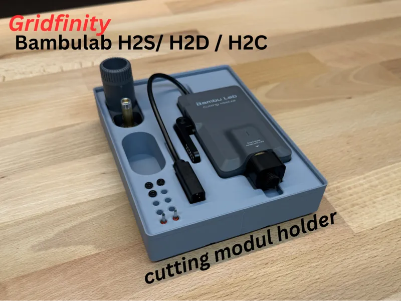 Bambulab H2 cutting modile gridfinity holder