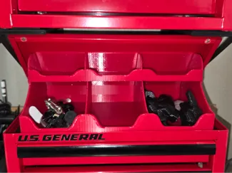 HF mini tool box top 2 shelf organizer 100mm tall
