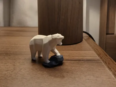 Polar bear minimalist decor.