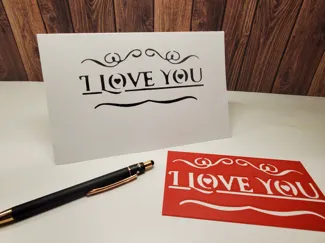 Valentine Stencil - I love you