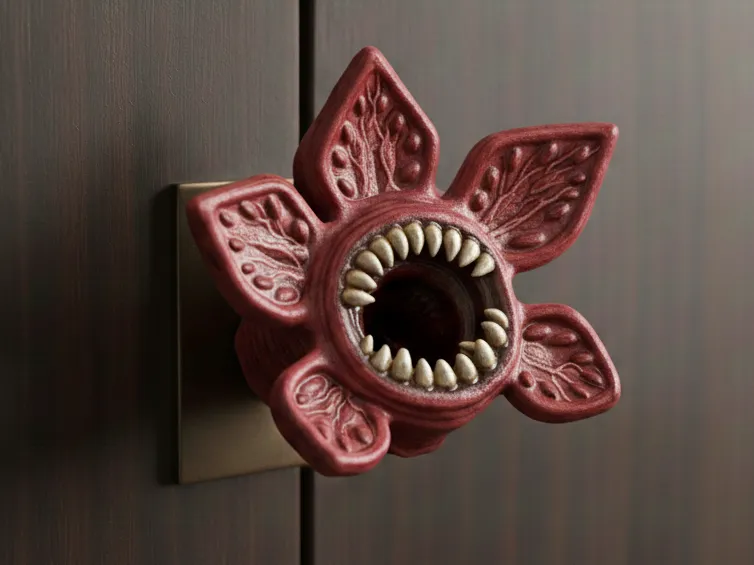 Demogorgon head cabinet handle for Stranger Things