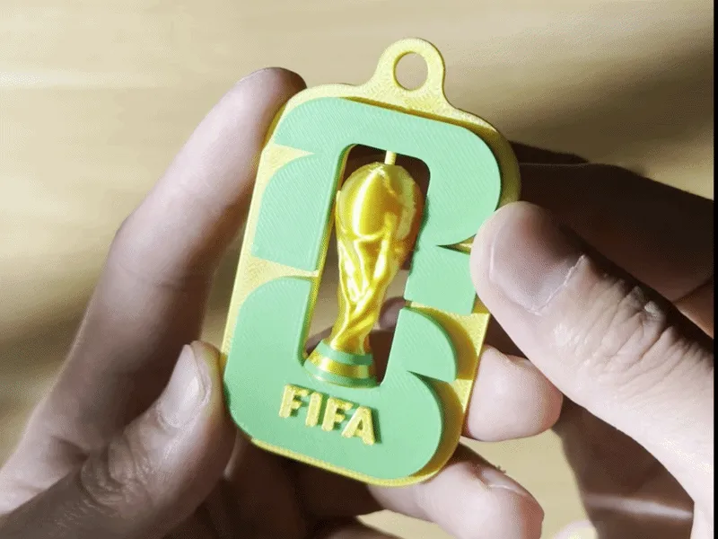 Rotating World Cup 2026 Keychain (Customizable) view 3
