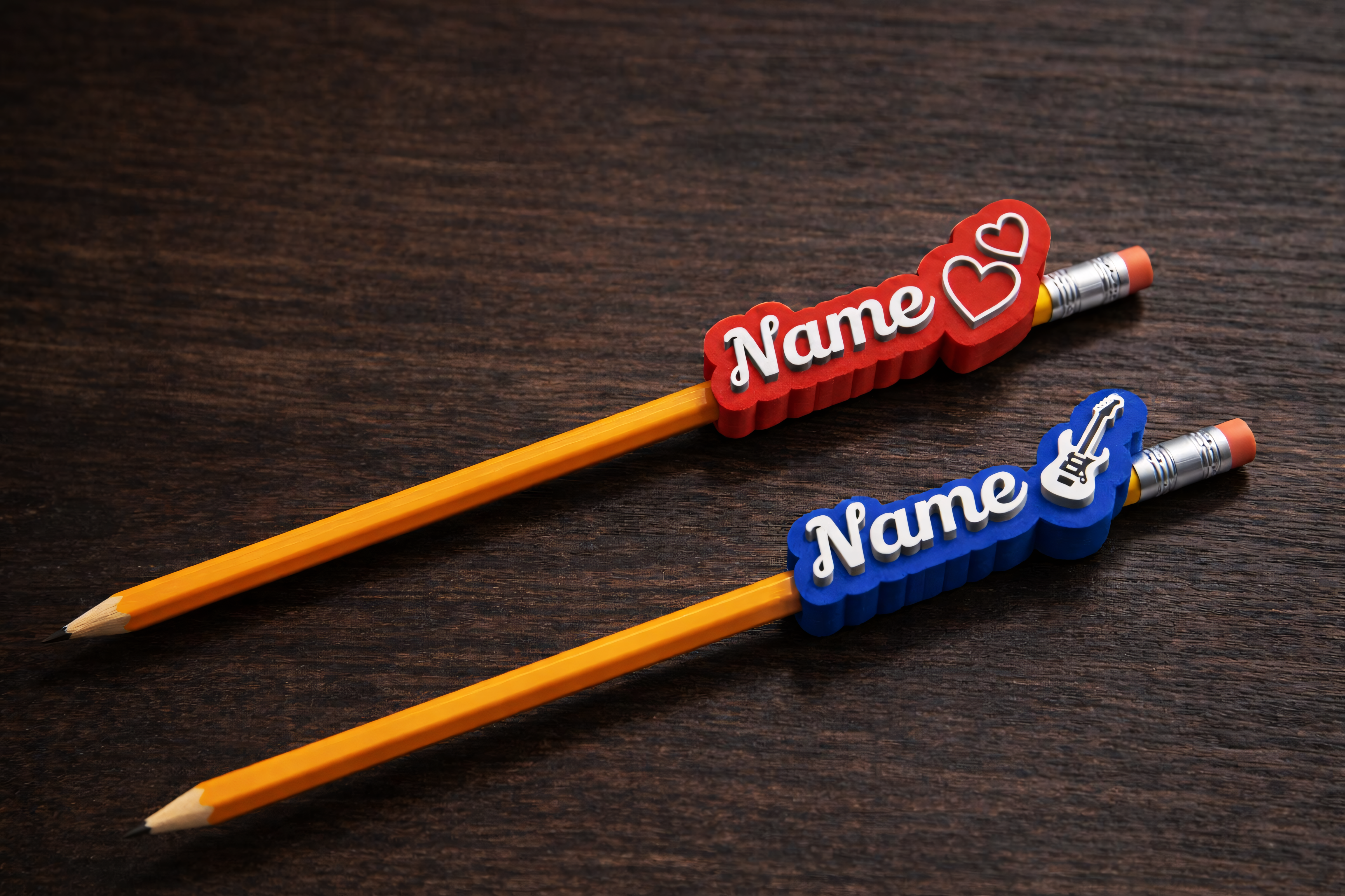 Customizable Name & Emoji Topper -Pencil/Pen/Straw - 1