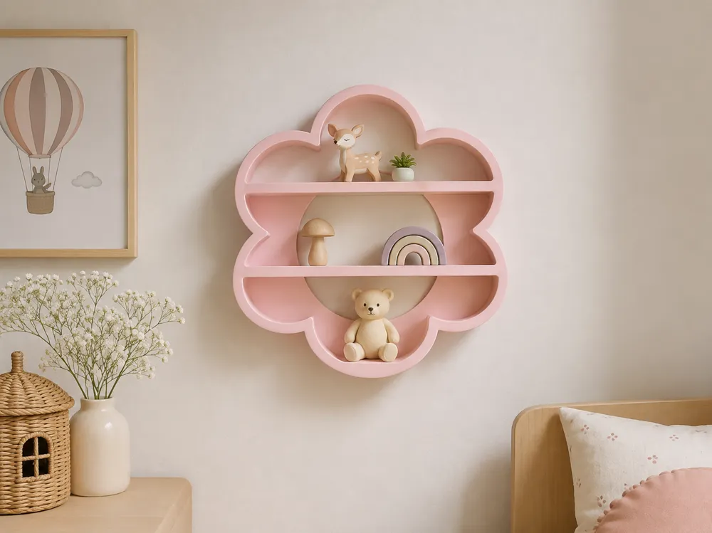 Estante o repisa: Flower Shelf – Kids Room Shelf | Wall & Tabletop. Referencia del modelo original.