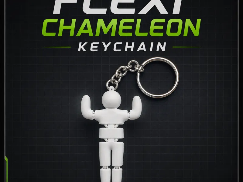 flexi chamemeon keychaın