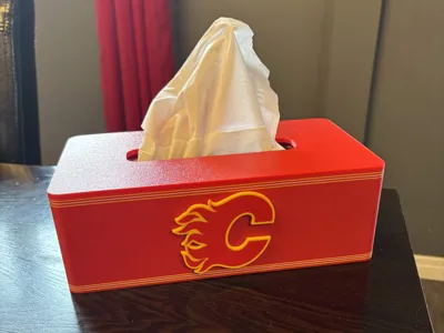 Calgary Flames Tissue Box Cover