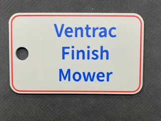 Ventrac Finish Mower Belt Tag