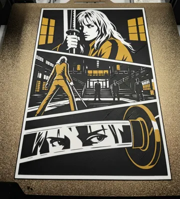 Cuadro decorativo en 3D: Kill Bill The Bride Storyboard Wall Art — vista de referencia 5