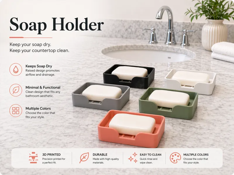 Minimal Soap Bar Holder Tray