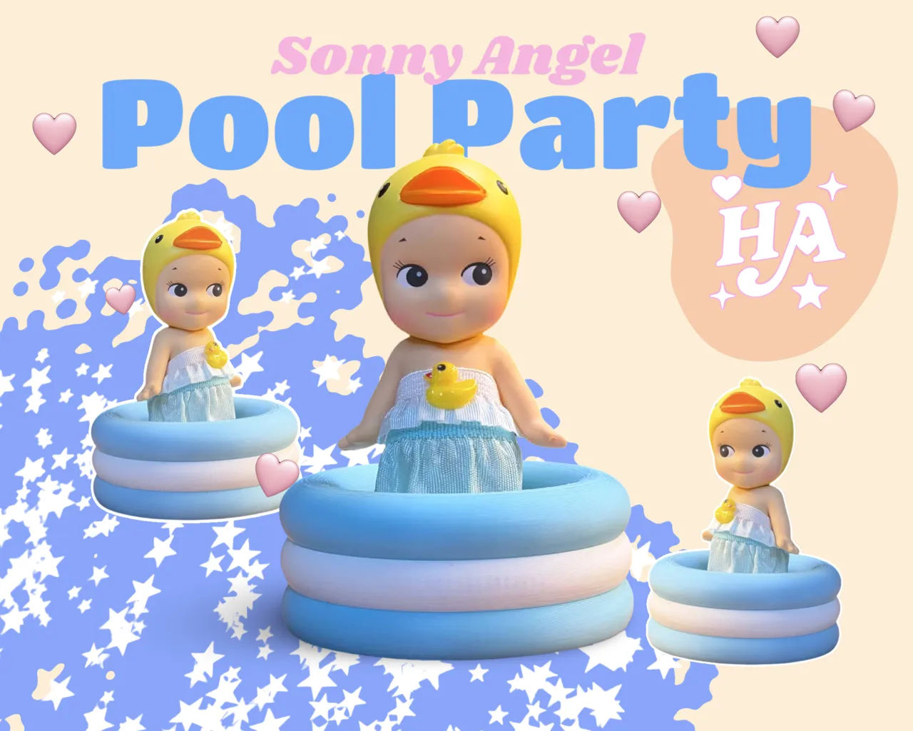 Sonny Angel Pool Party Stand Base No AMS Fast view 2