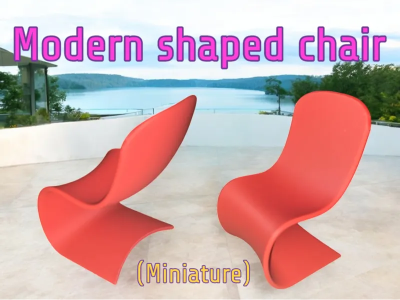 Modern shaped chair - Miniature
