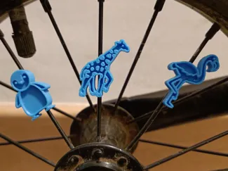 Snap on spoke clips - animals