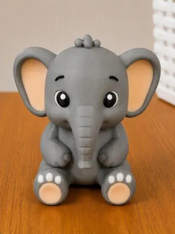 Accesorio para impresora 3D: Cute Baby Elephant - AMS or Colour Ready — vista de referencia 2
